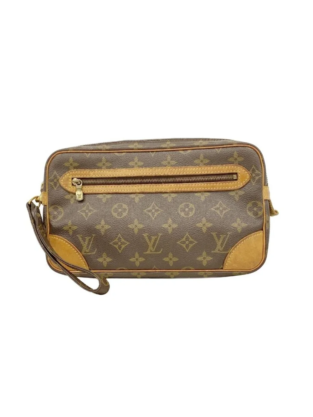 Louis Vuitton Clutch Monogram Marly Dragonne GM Brown